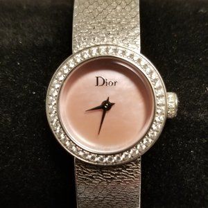 Dior 19mm SS LA Mini de Dior Satine w/ Mother of Pearl Dial on Mianese Strap
